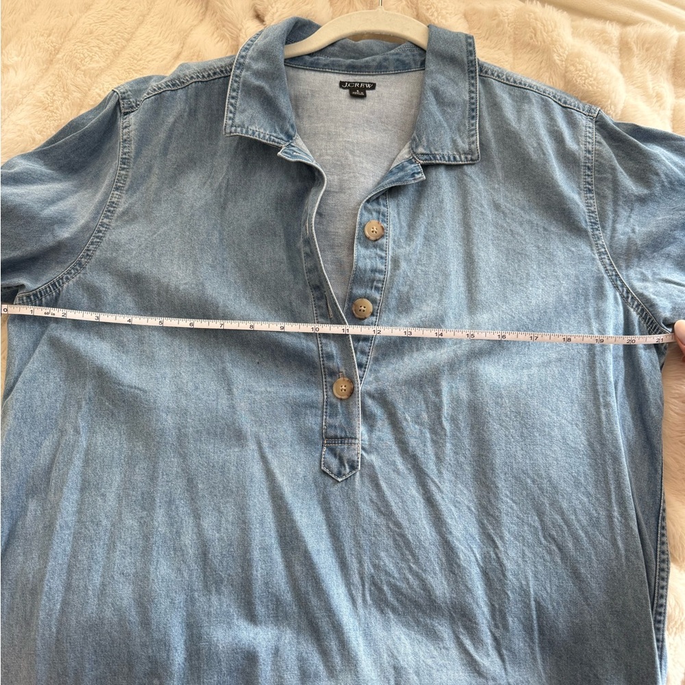 J.crew Popover dress in chambray - Picture 7 of 8